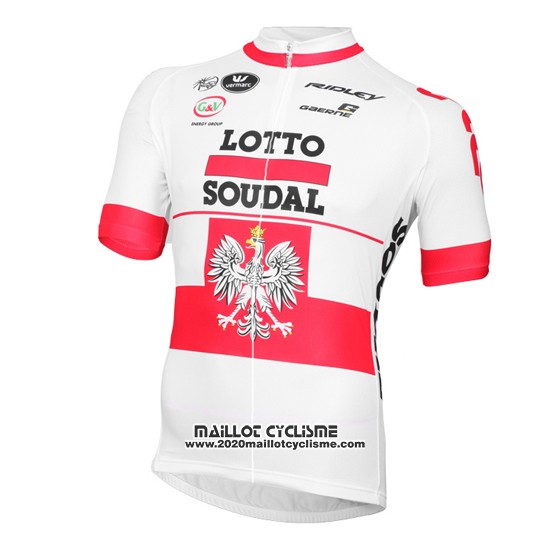 2016 Maillot Ciclismo Lotto Soudal Champion Pologne Manches Courtes et Cuissard